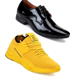 YU00 Yellow Laceup Shoes sports shoes offer