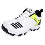 W038 White Cricket Shoes athletic shoes