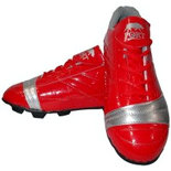 Port Red Chilli Crusher Soccer Cleat Cricket Shoes