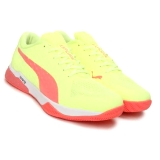 Y027 Yellow Badminton Shoes Branded sports shoes